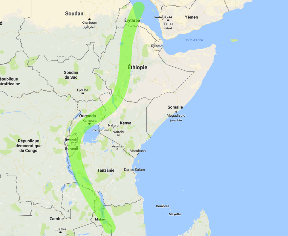 La vallée du grand rift africain